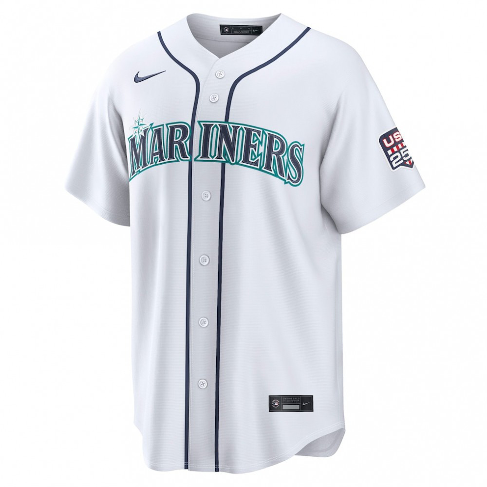 Cal Raleigh Seattle Mariners USA 250 Fourth of July Home Stadium Jersey - White-Pro Kit Vault | Brand New 26/27 Sports Jerseys